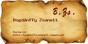 Bogdánffy Zsanett névjegykártya