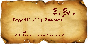 Bogdánffy Zsanett névjegykártya