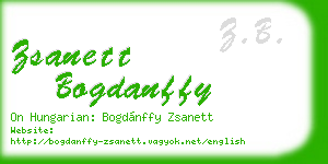 zsanett bogdanffy business card